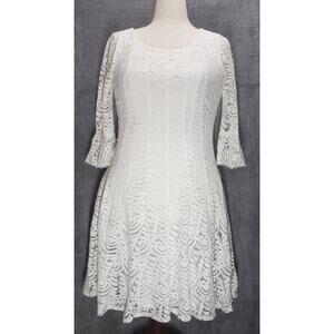 Rabbit Rabbit Rabbit Designs White Lace Dress Size 8 Vintage Y2K Fairycore Boho